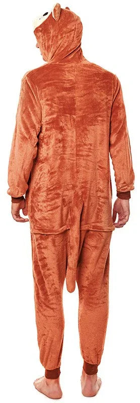 Disfraz de Mono Pijama de Peluche para Adulto Mono y Gorila Partilandia